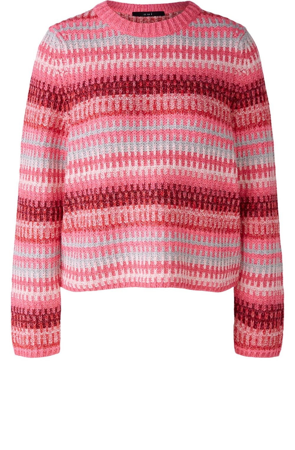 Pink Rose Jacquard Stripes Jumper
