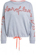 Pink Sequin Slogan Sweatshirt