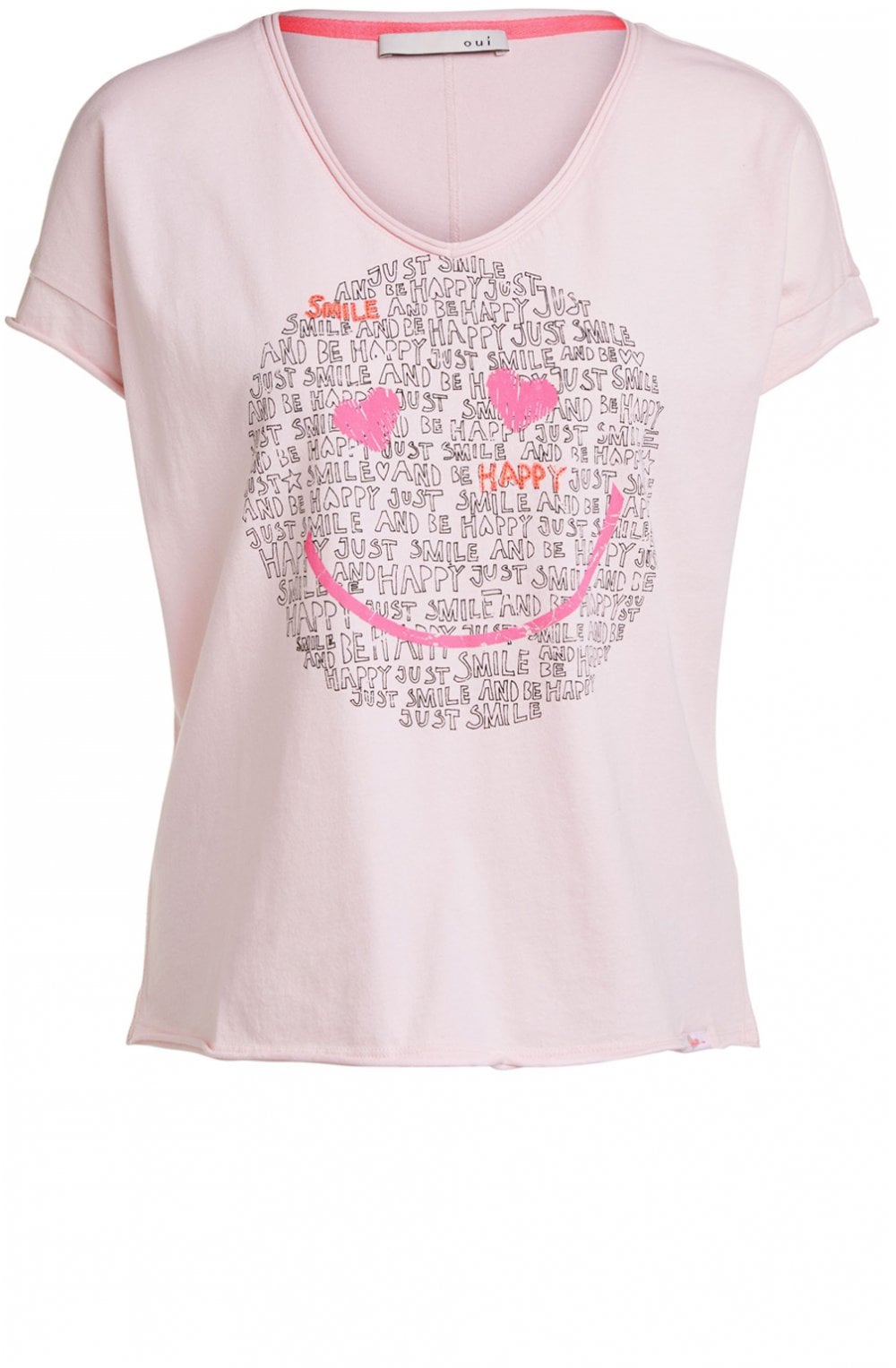 Pink Smiley Face T Shirt