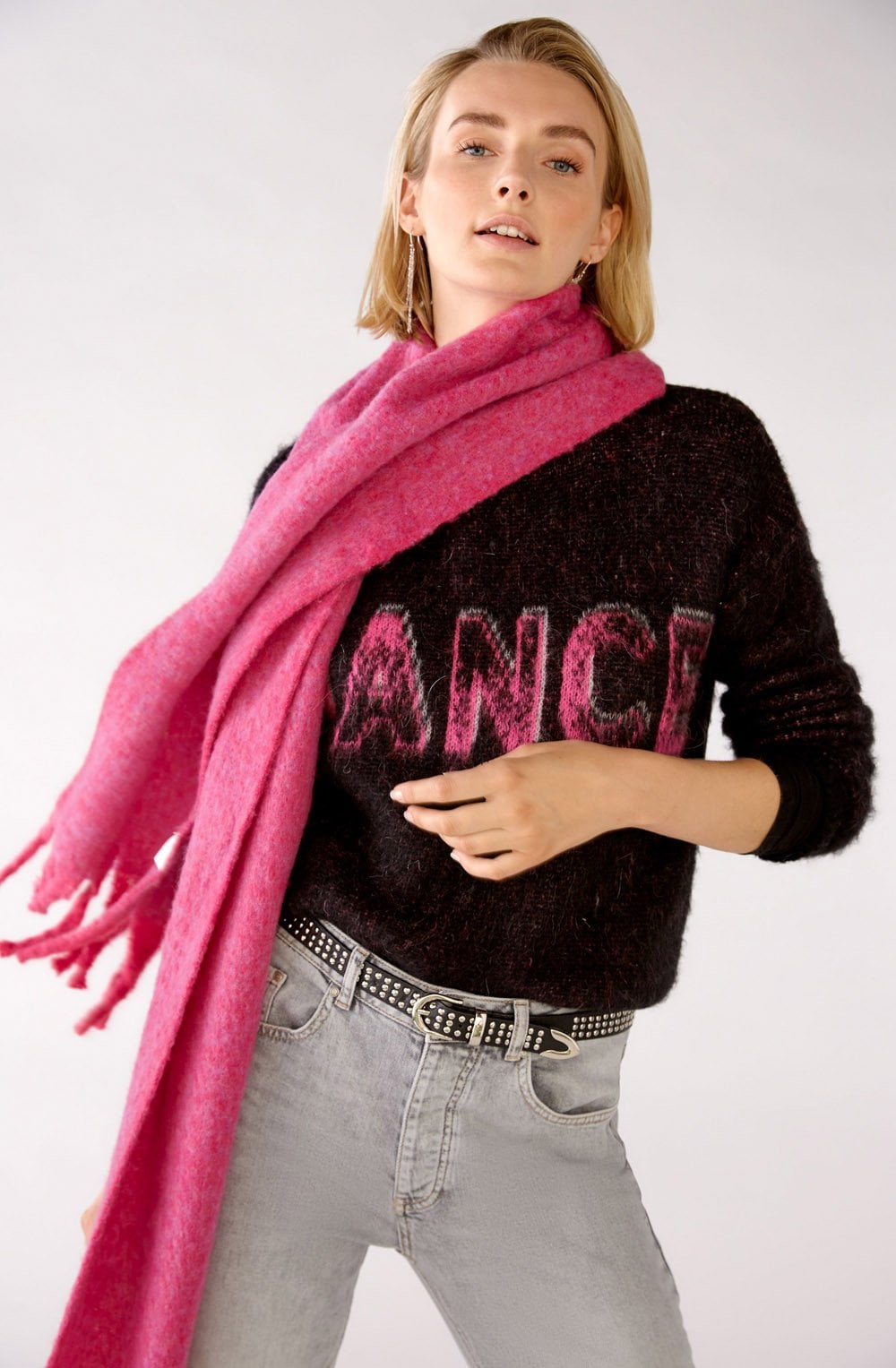 Pink Soft Chunky Scarf