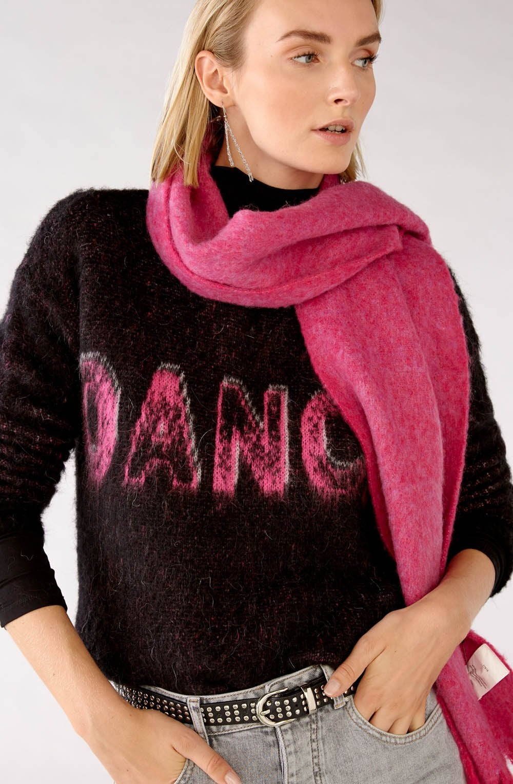 Pink Soft Chunky Scarf