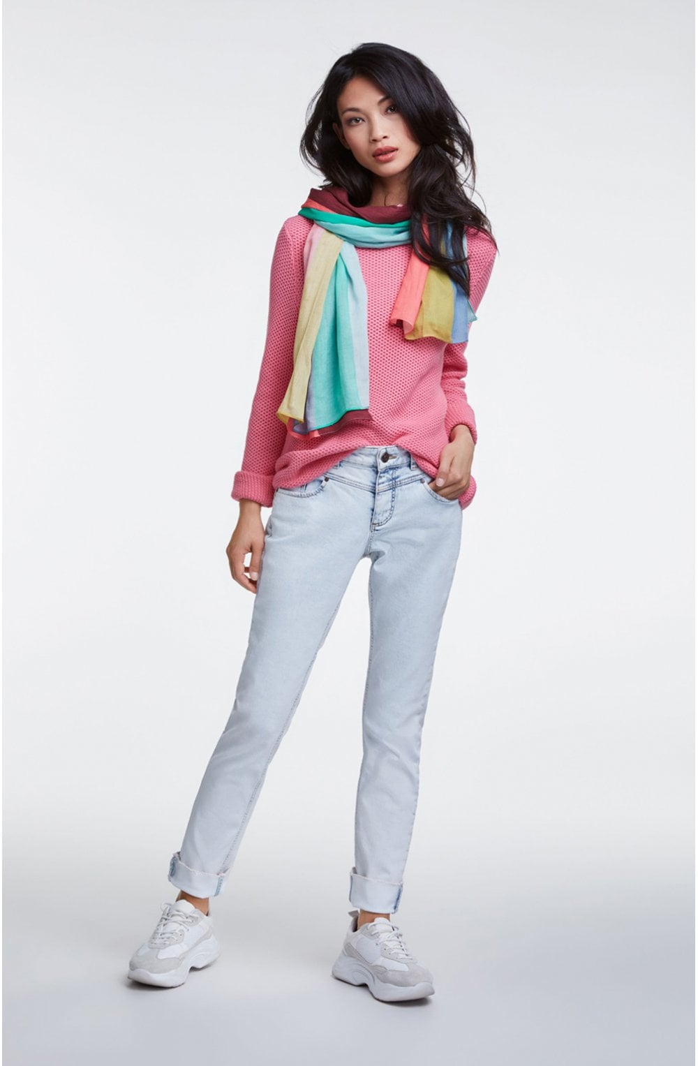 Pink Woven Knit Jumper
