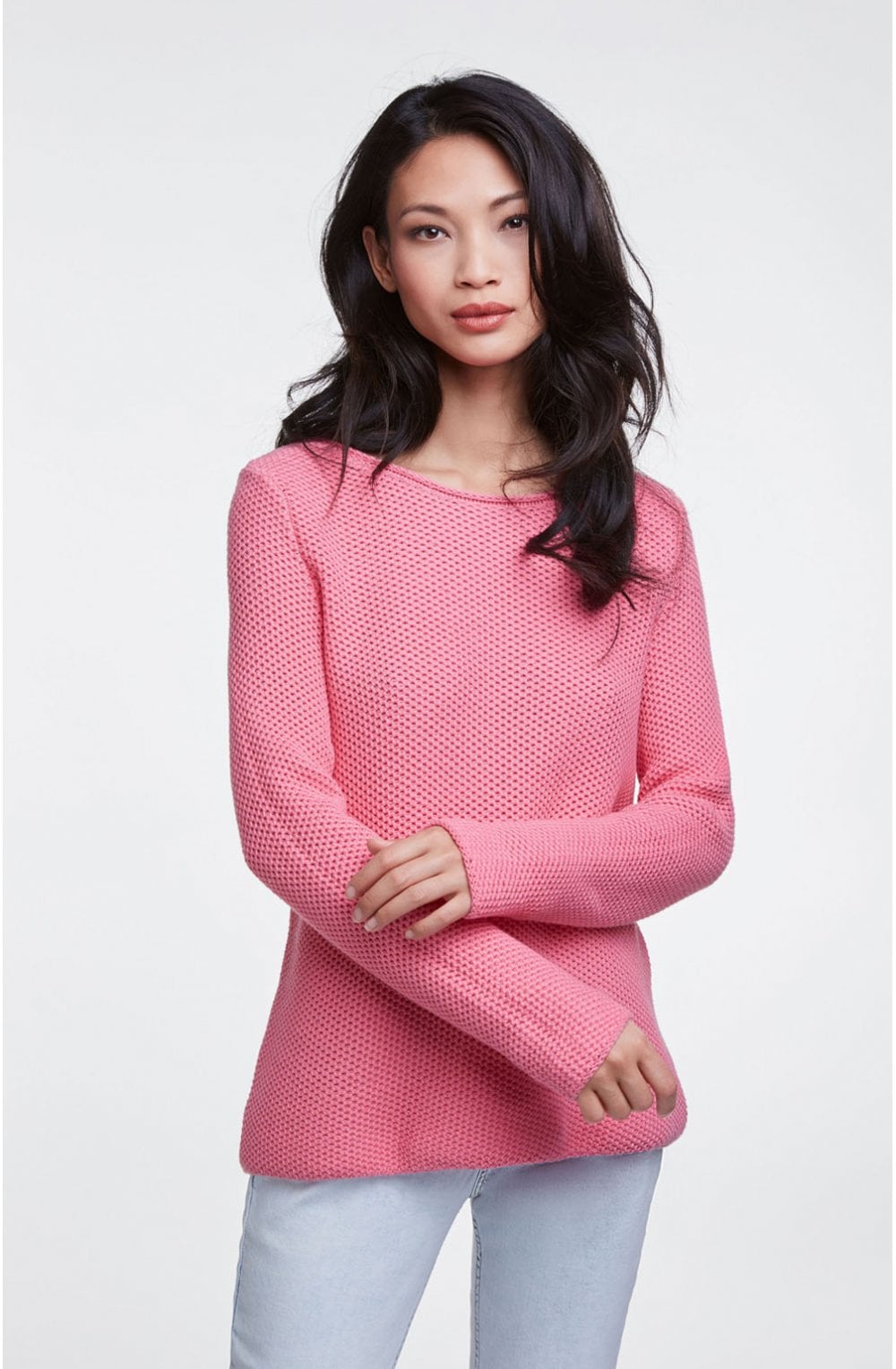 Pink Woven Knit Jumper