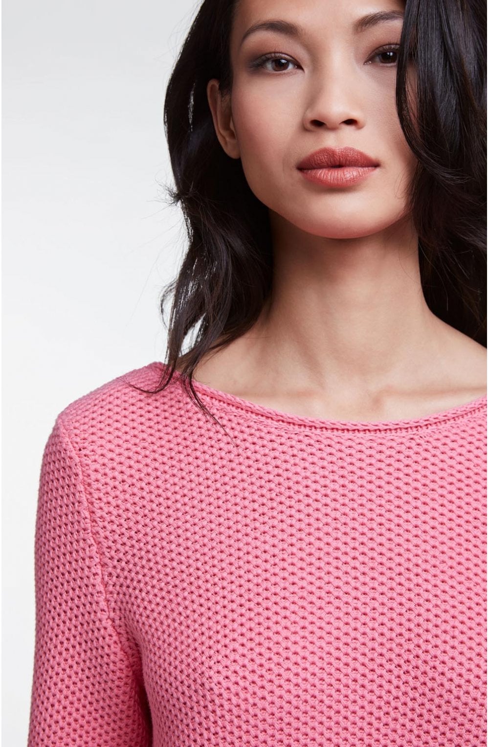 Pink Woven Knit Jumper