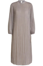 Pleated Patterned Dress