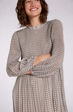 Pleated Patterned Dress