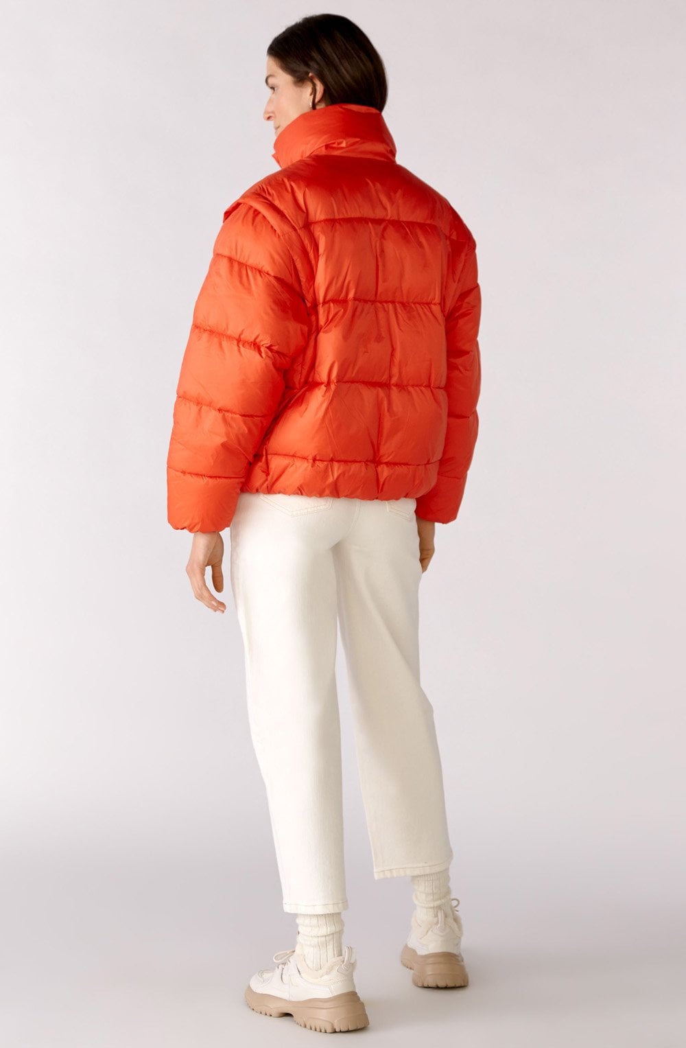 Poinciana Removeable Sleeves Puffer Jacket