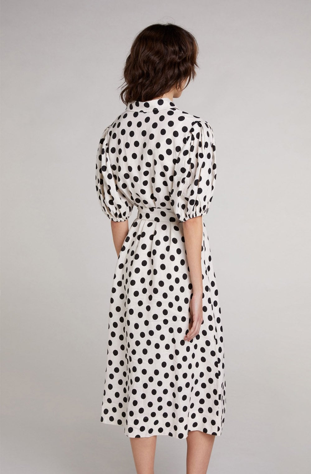 Polka Dot Linen Dress