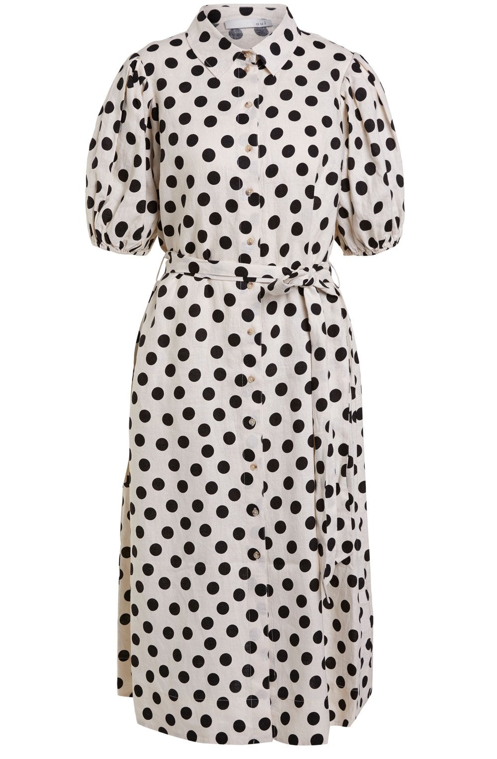 Polka Dot Linen Dress