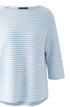 Powder Blue and White Short Sleeved Box Jumper