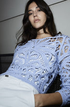 Powder Blue Crochet Top