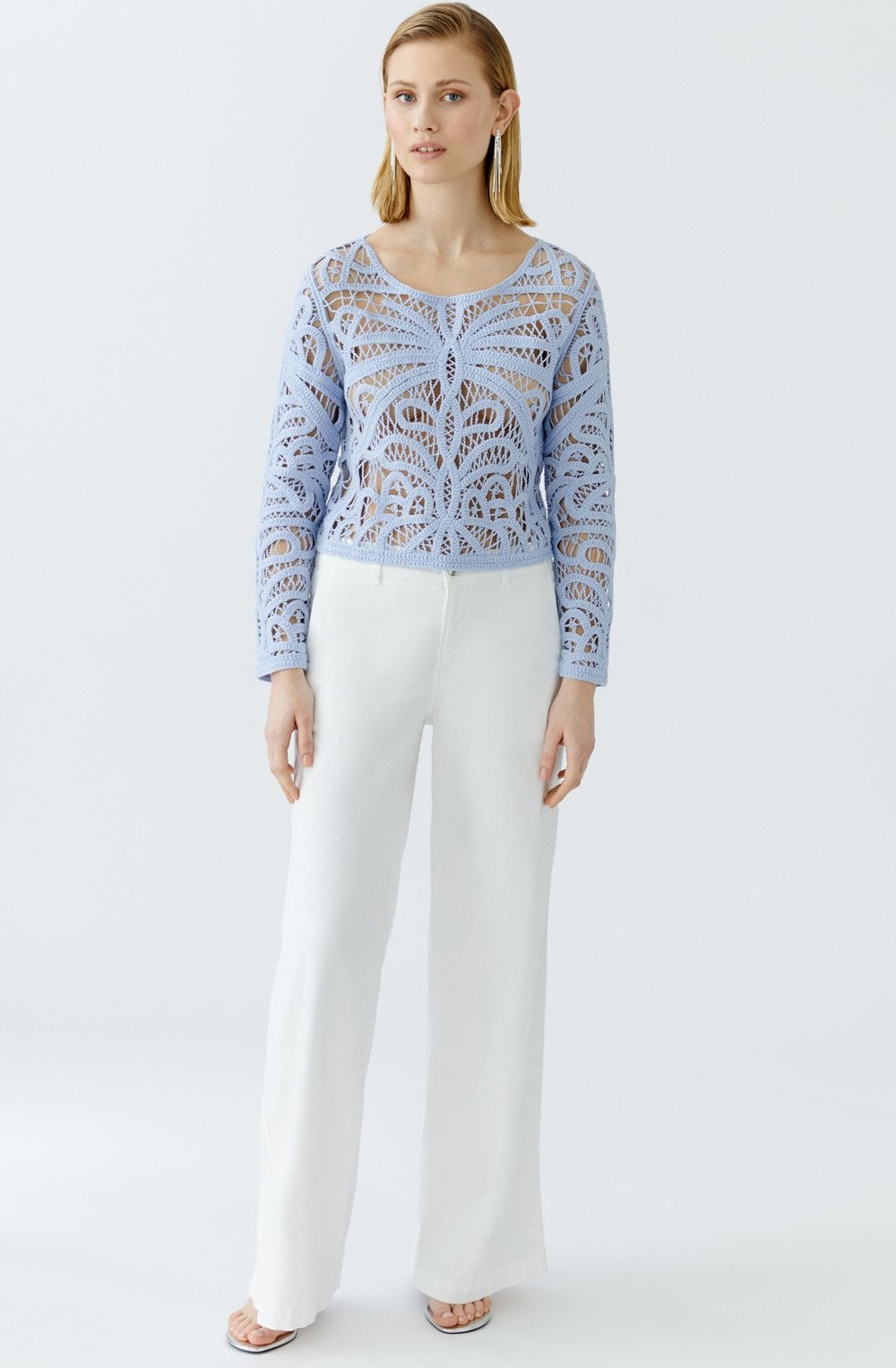 Powder Blue Crochet Top