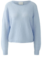 Powder Blue Linen Knit Pullover