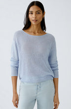 Powder Blue Linen Knit Pullover