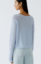 Powder Blue Linen Knit Pullover