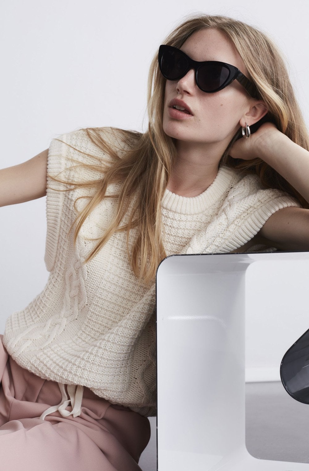 Pristine Cable Knit Slip Over