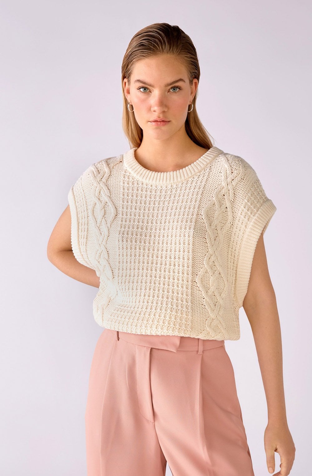 Pristine Cable Knit Slip Over