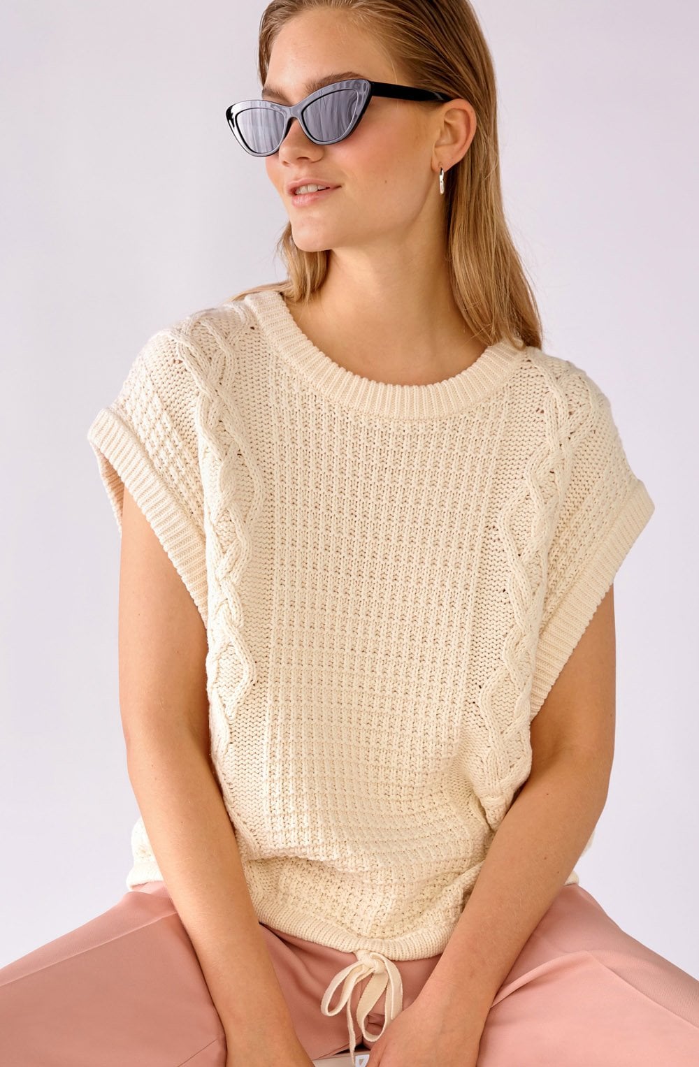 Pristine Cable Knit Slip Over
