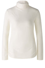 Pristine Cream Ruched Detail Turtle Neck
