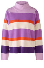 Purple and Orange Colour Block Jumper