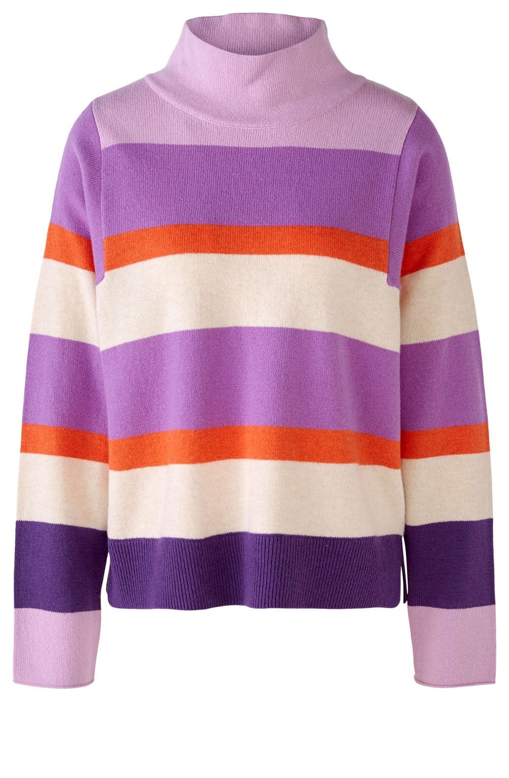Purple and Orange Colour Block Jumper