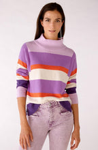 Purple and Orange Colour Block Jumper