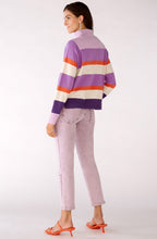 Purple and Orange Colour Block Jumper