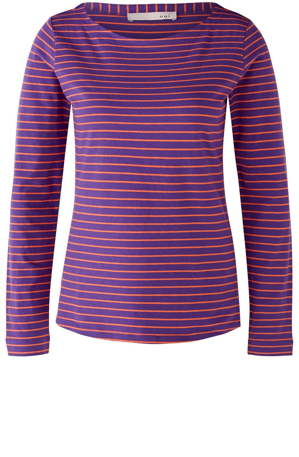 Purple and Orange Striped Jersey Top
