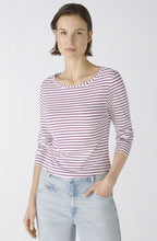 Purple and White Stretch Jersey Top