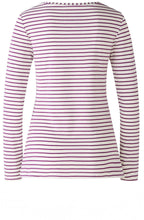 Purple and White Stretch Jersey Top