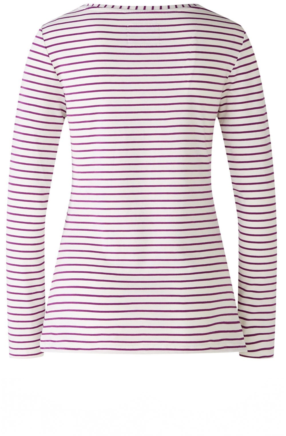 Purple and White Stretch Jersey Top
