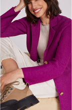 Purple Boiled Wool Coat
