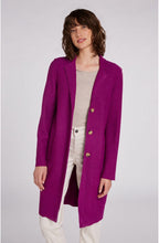 Purple Boiled Wool Coat