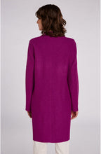 Purple Boiled Wool Coat