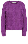 Purple Cable Knit Jumper