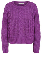 Purple Cable Knit Jumper