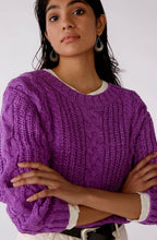 Purple Cable Knit Jumper