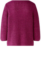 Purple Clover Ribbon Knit Pullover
