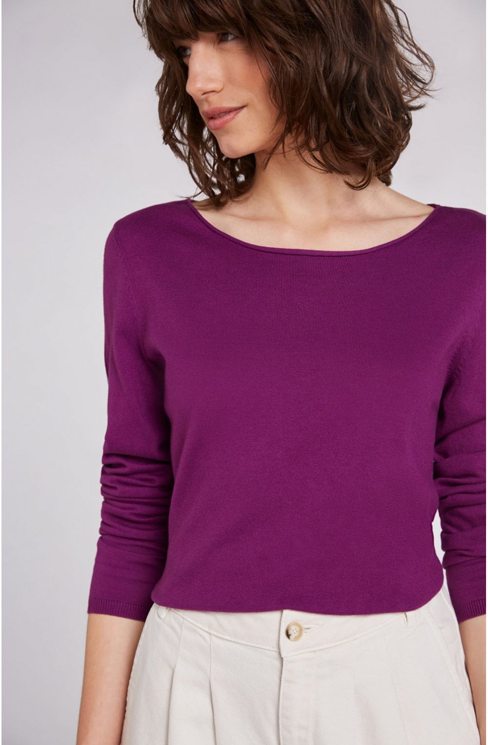 Purple Fine Knit Jumper