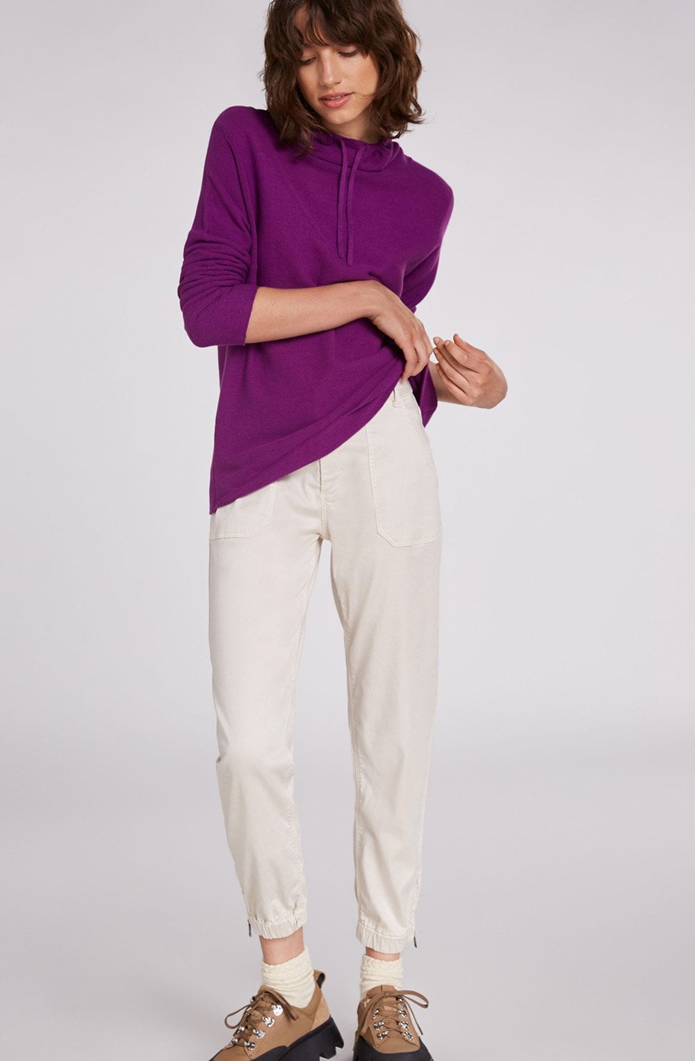 Purple Fine Rib Jumper