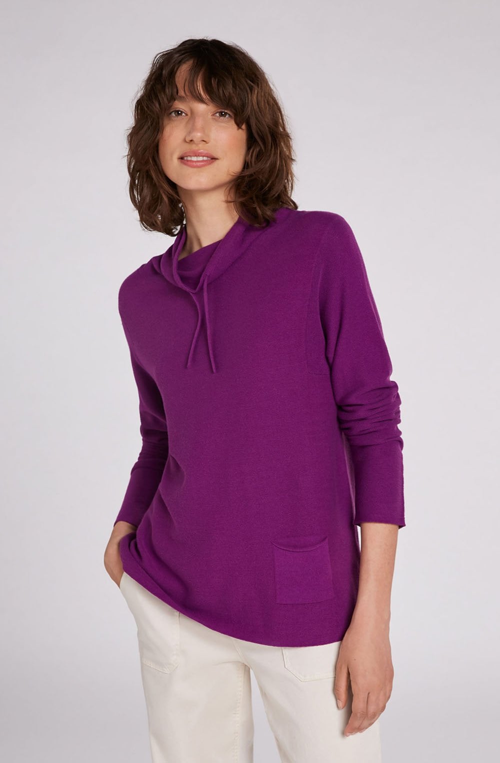 Purple Fine Rib Jumper