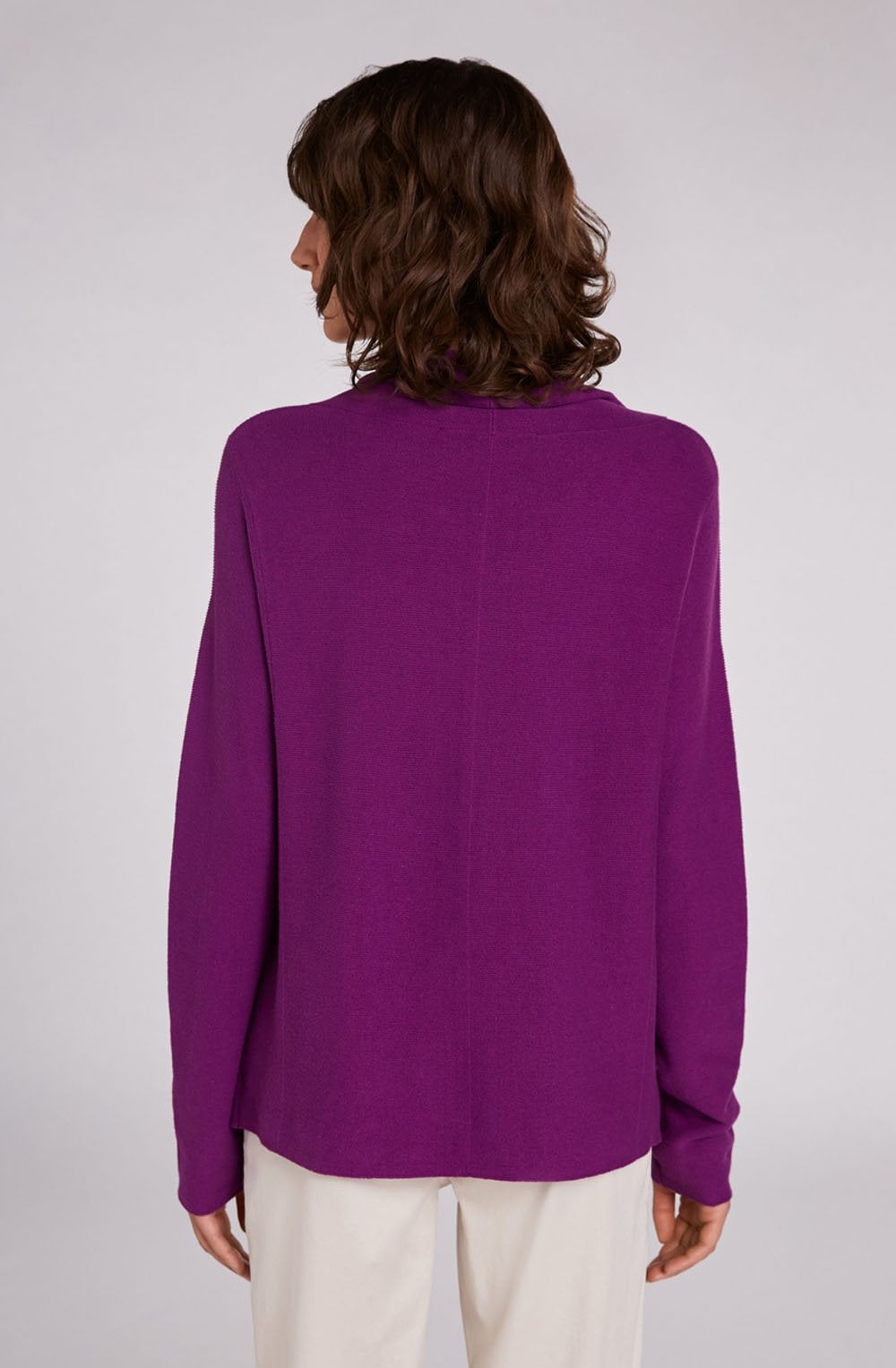 Purple Fine Rib Jumper
