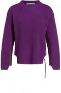Purple Ribbed Knit Jumper