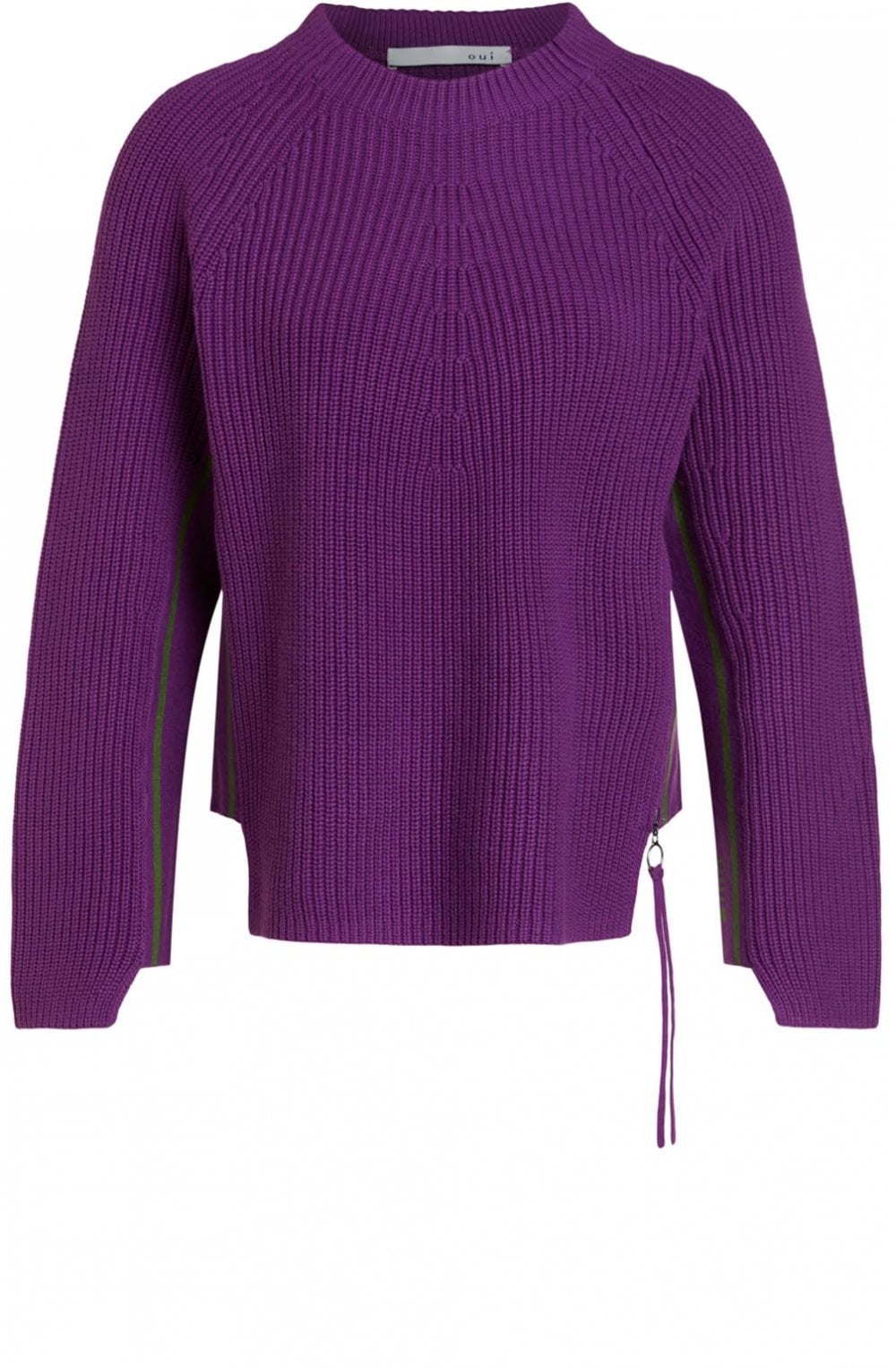 Purple Ribbed Knit Jumper
