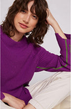 Purple Ribbed Knit Jumper