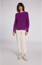 Purple Ribbed Knit Jumper