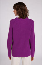 Purple Ribbed Knit Jumper