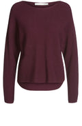 Purple Ribbed Knit Sweater
