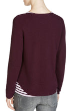 Purple Ribbed Knit Sweater