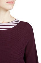 Purple Ribbed Knit Sweater